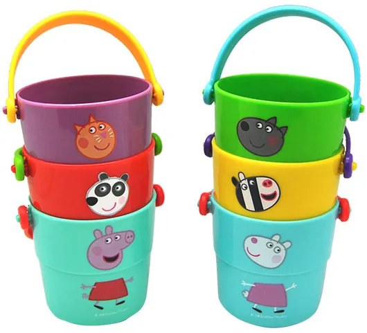 Purcelușa Peppa Set de jucării pentru baie cu 6 piese