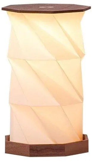 Decorațiune luminoasă în culoare naturală închisă cu USB ø 12 cm Twist Hexagon – Gingko