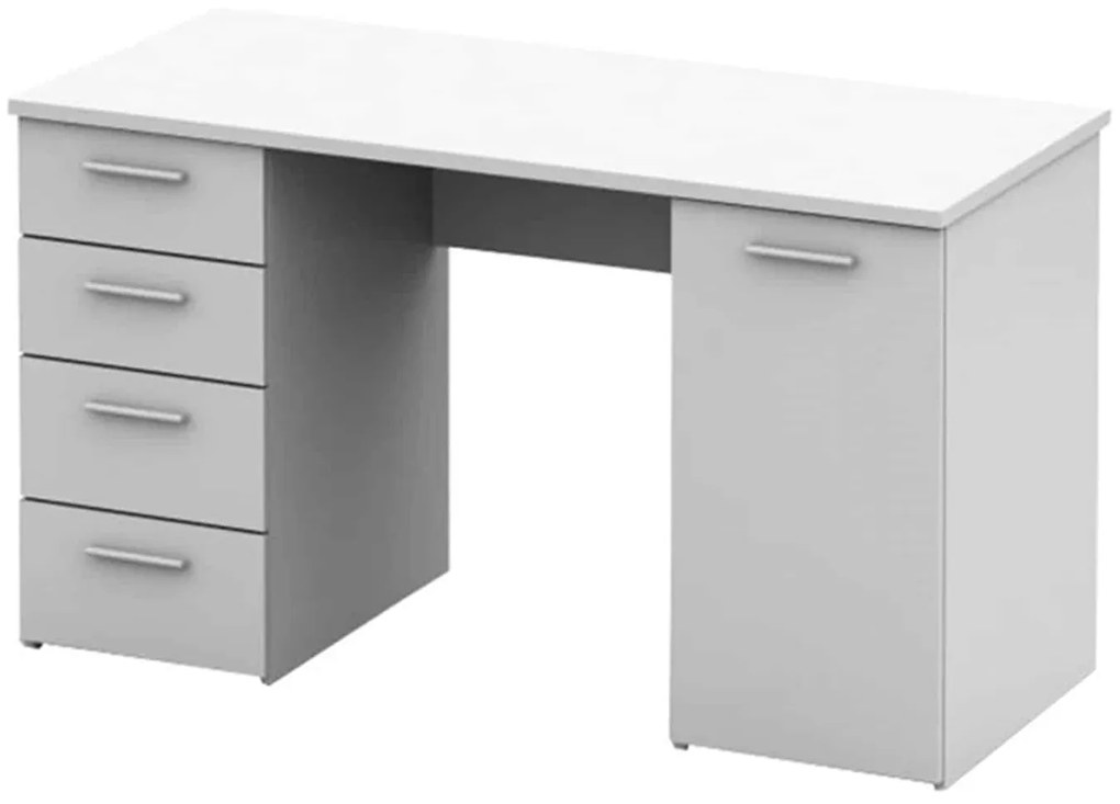 Masă birou Eustach, 137x60x76,3 cm, alb