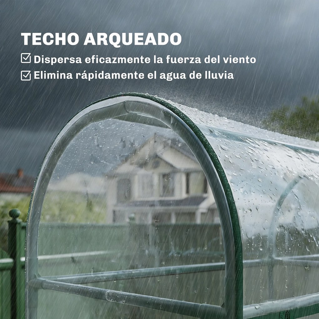 Outsunny Seră mică cu 3 nivele 2 uși rulante cadru din oțel husă din plastic 143x46x164 cm transparentă | Aosom Romania