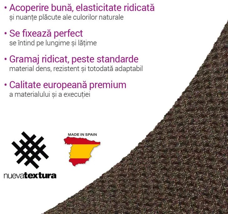 Huse super elastice HARMONIA tutunului canapea cu otoman dreapta (l. 210 - 320 cm)