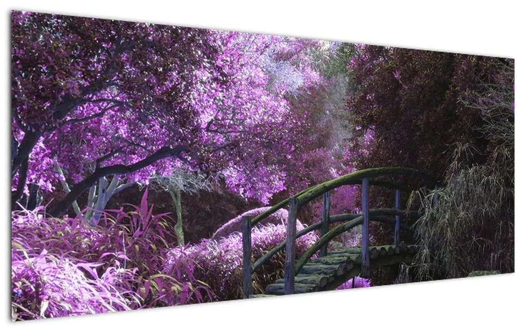 Tablou - copaci violeți (120x50 cm), în 40 de alte dimensiuni noi