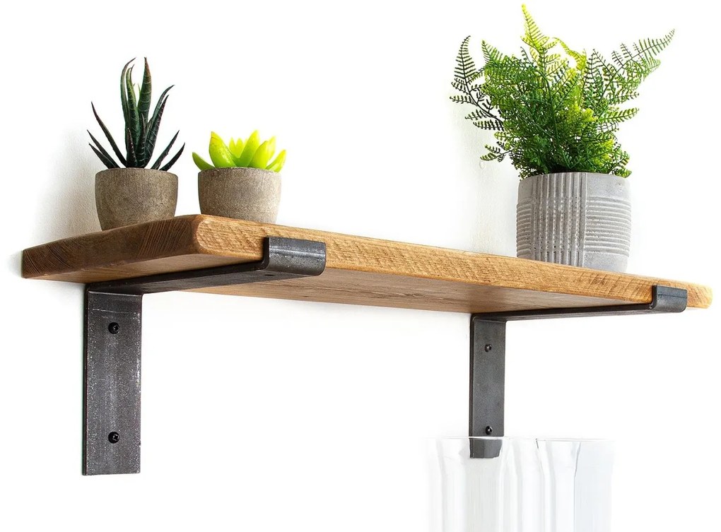 Raft din lemn Lam002 Negru 60x16x14 cm