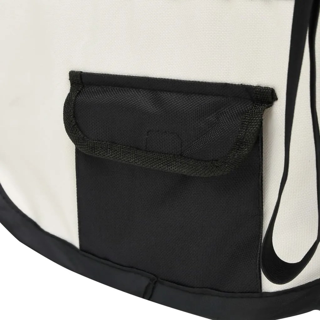 Tarc de caini pliabil cu sac de transport, negru, 110x110x58 cm Negru, 110 x 110 x 58 cm