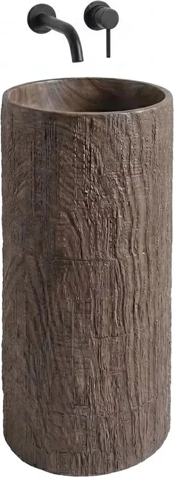 Lavoar compozit freestanding Rea Rossana 39,5 cm maro mat