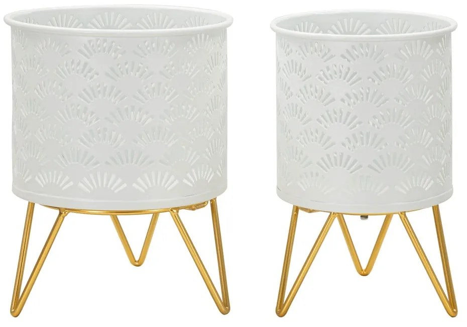 Suporturi pentru flori 2 buc. din metal ø 16 cm (înălțime 20 cm) Carly – Mauro Ferretti