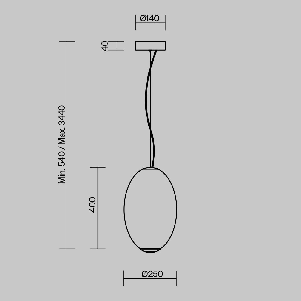 Pendul LED design modern Bruma