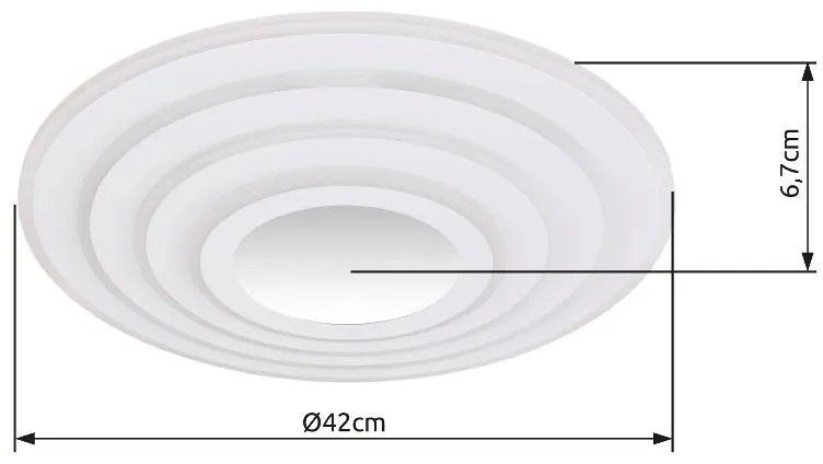 Lustra LED aplicata cu telecomanda JOCELYN