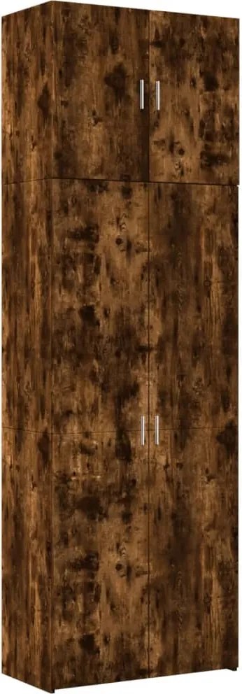 vidaXL Dulap înalt, stejar fumuriu, 80x42,5x249 cm, lemn prelucrat