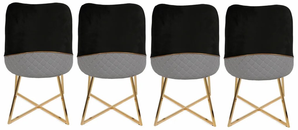 Set de scaune de sufragerie Madrid Black, 4 buc., 4 buc