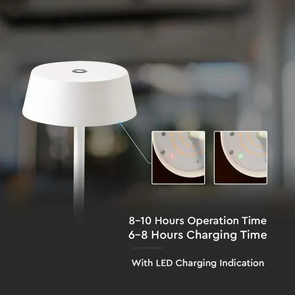 Lampă LED de birou, încărcabilă, tactilă, reglabilă, 2W, 5V, IP54, albă