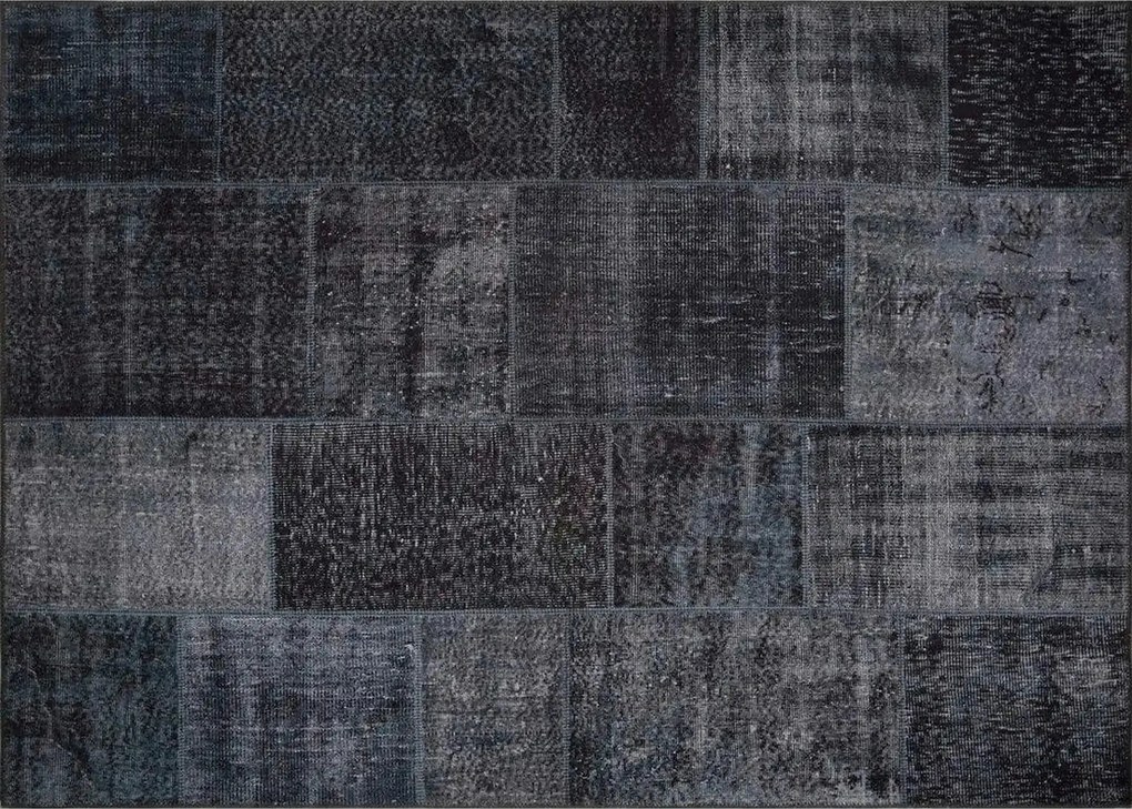 Covor JAZZ CHENILLE, 75x150 cm, forma dreptunghiulara, poliester, negr