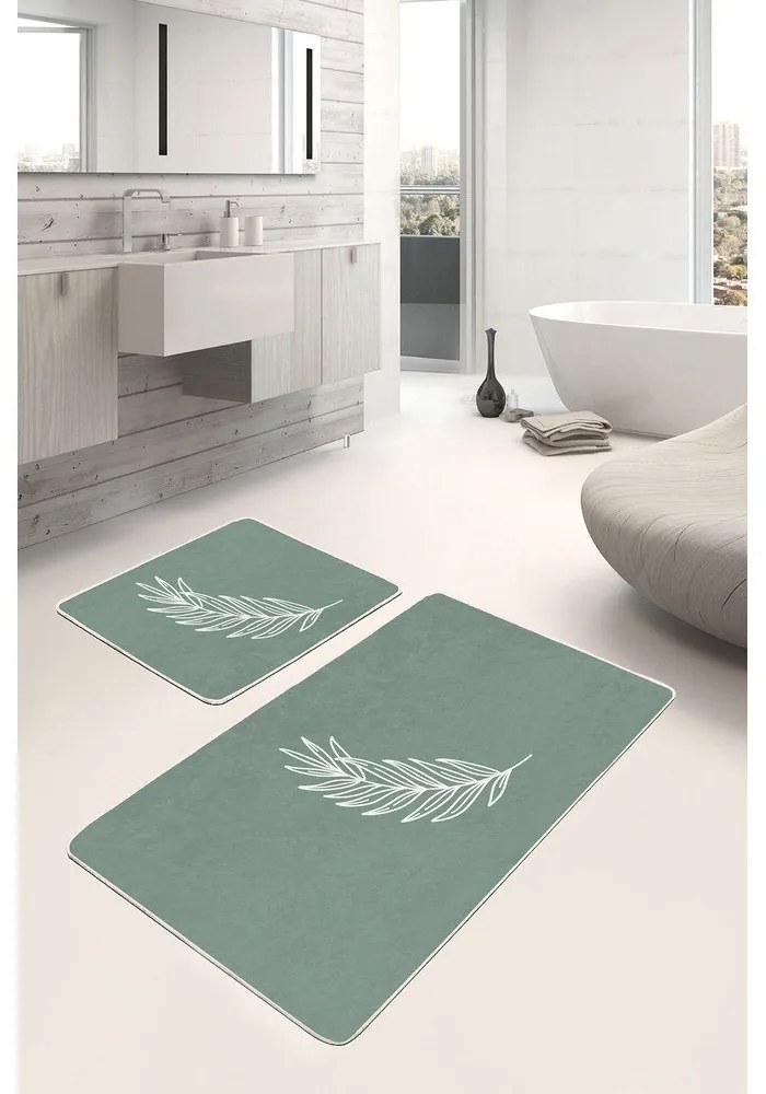 Covorașe de baie verde 2 buc. 60x100 cm – Mila Home