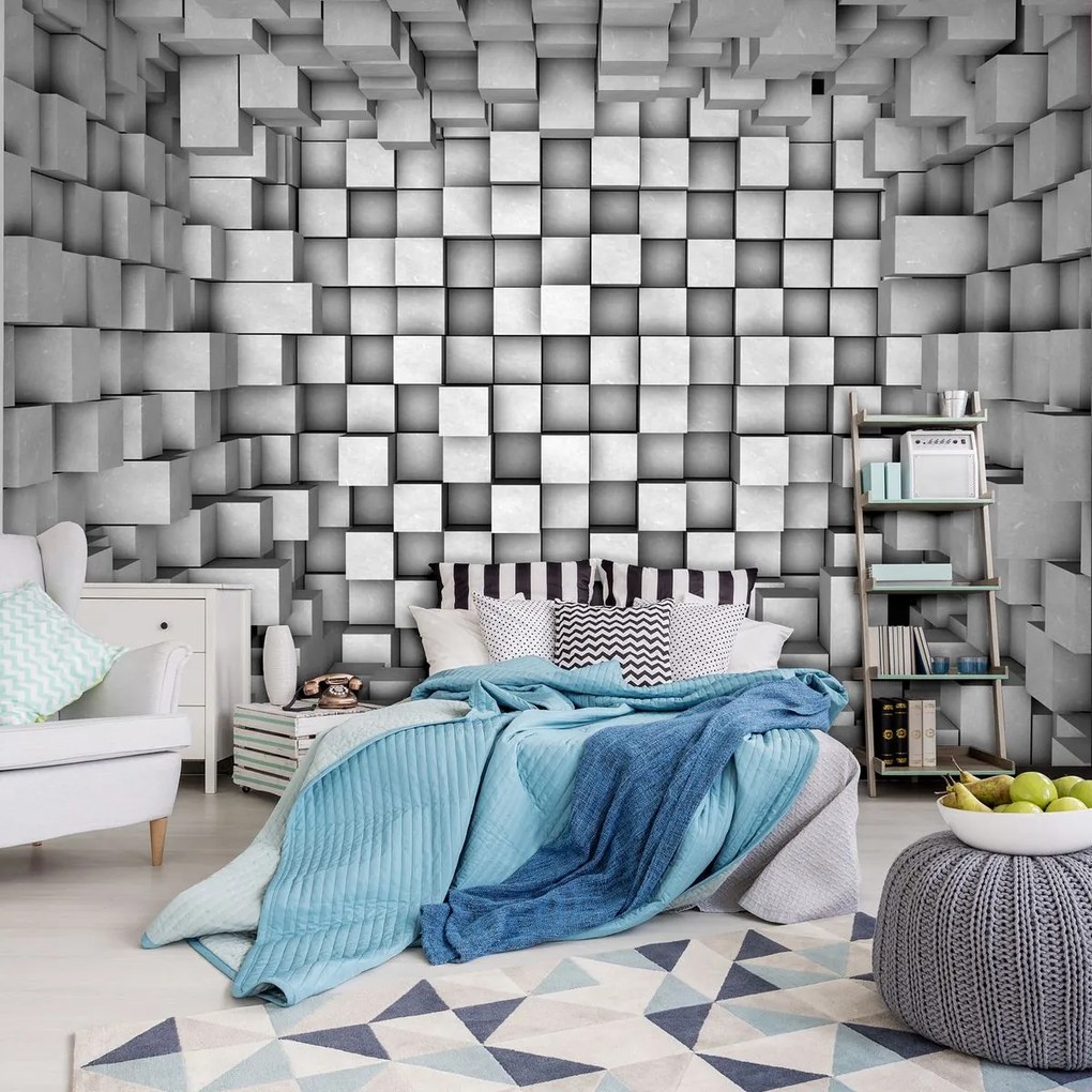 Fototapet - 3D pătrate (152,5x104 cm)