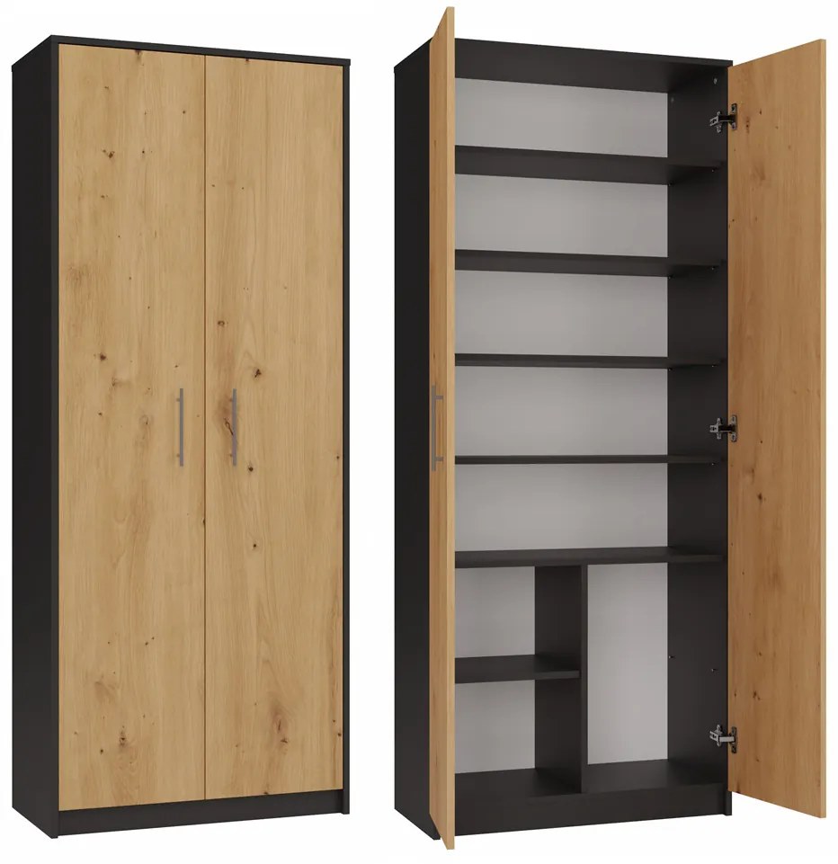 Dulap cu rafturi Obtenidas 1 (antracit + stejar artisan). 1132657