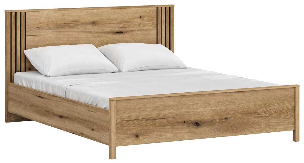 Pat matrimonial 160 cm Hemos (stejar evoke) . 1116858