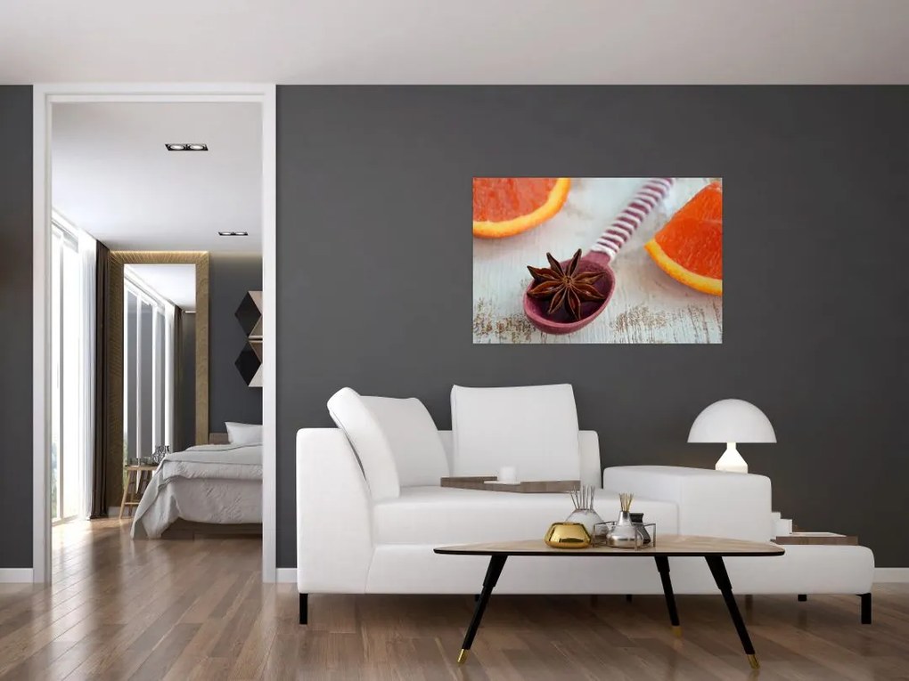 Tablou cu scorțișoară pe linguriță (90x60 cm)