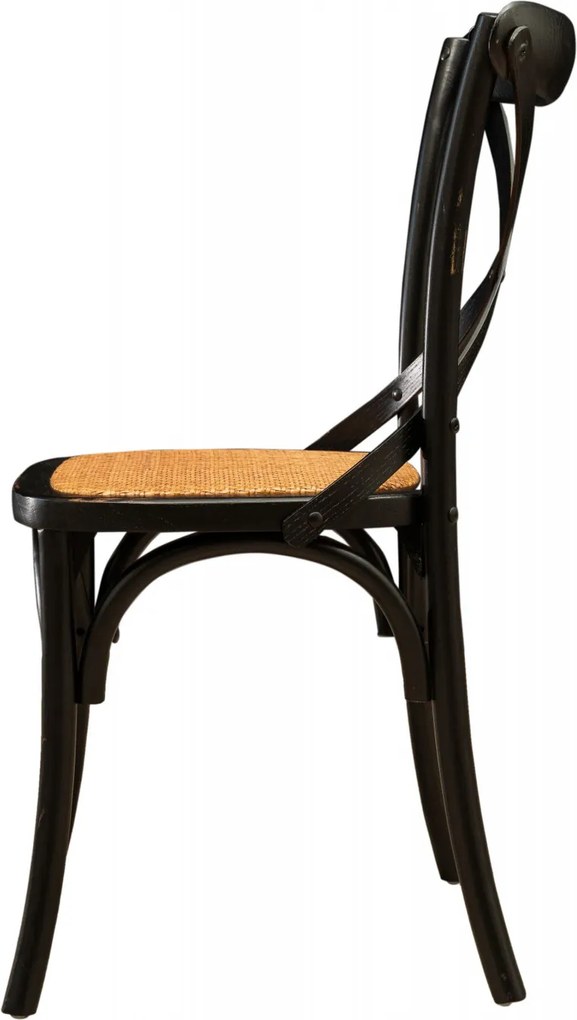 Scaun Thonet din lemn masiv si sezut din ratan