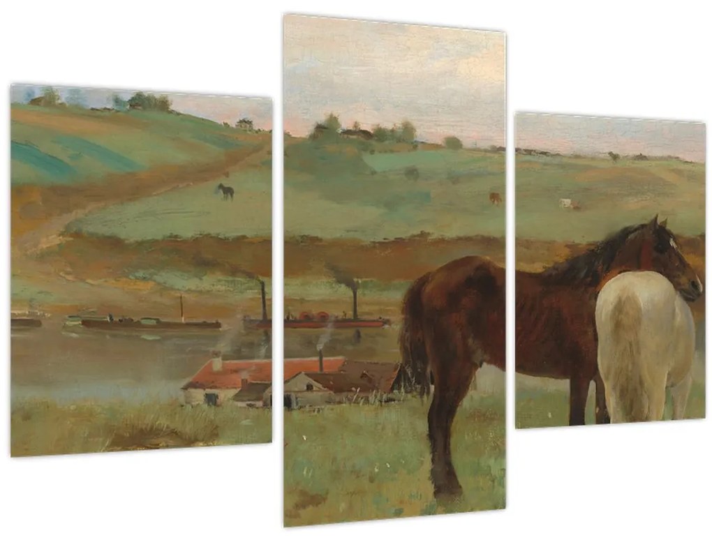 Tablou - Edgar Degas, Horses in a Meadow, reproducere (90x60 cm)