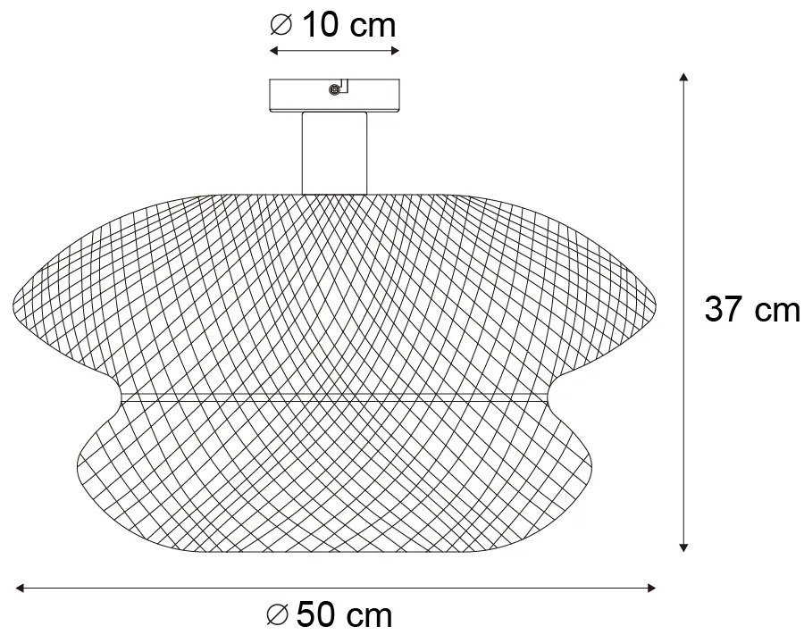 Plafonieră orientală din bambus - Ostrava Double