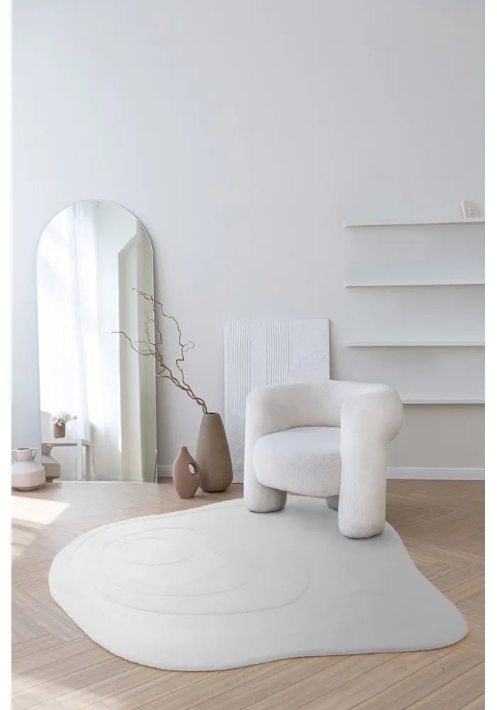 Covor alb din lână 150x150 cm Olsen – Asiatic Carpets