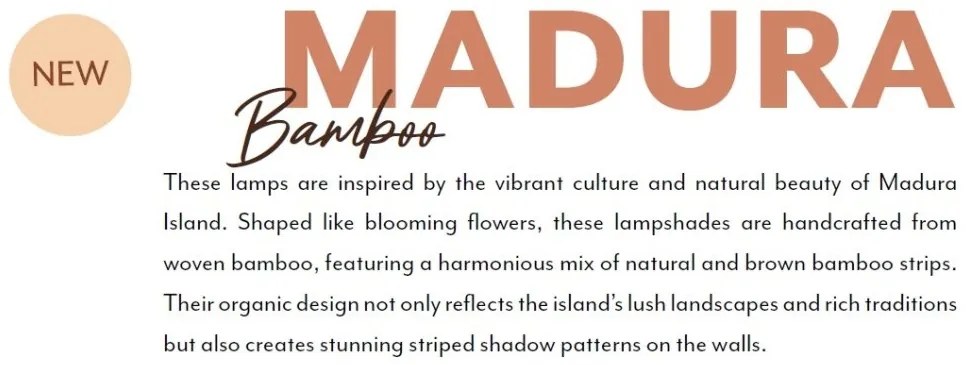 Aplica de perete Eco, Bambus, Madura natural/maro, M