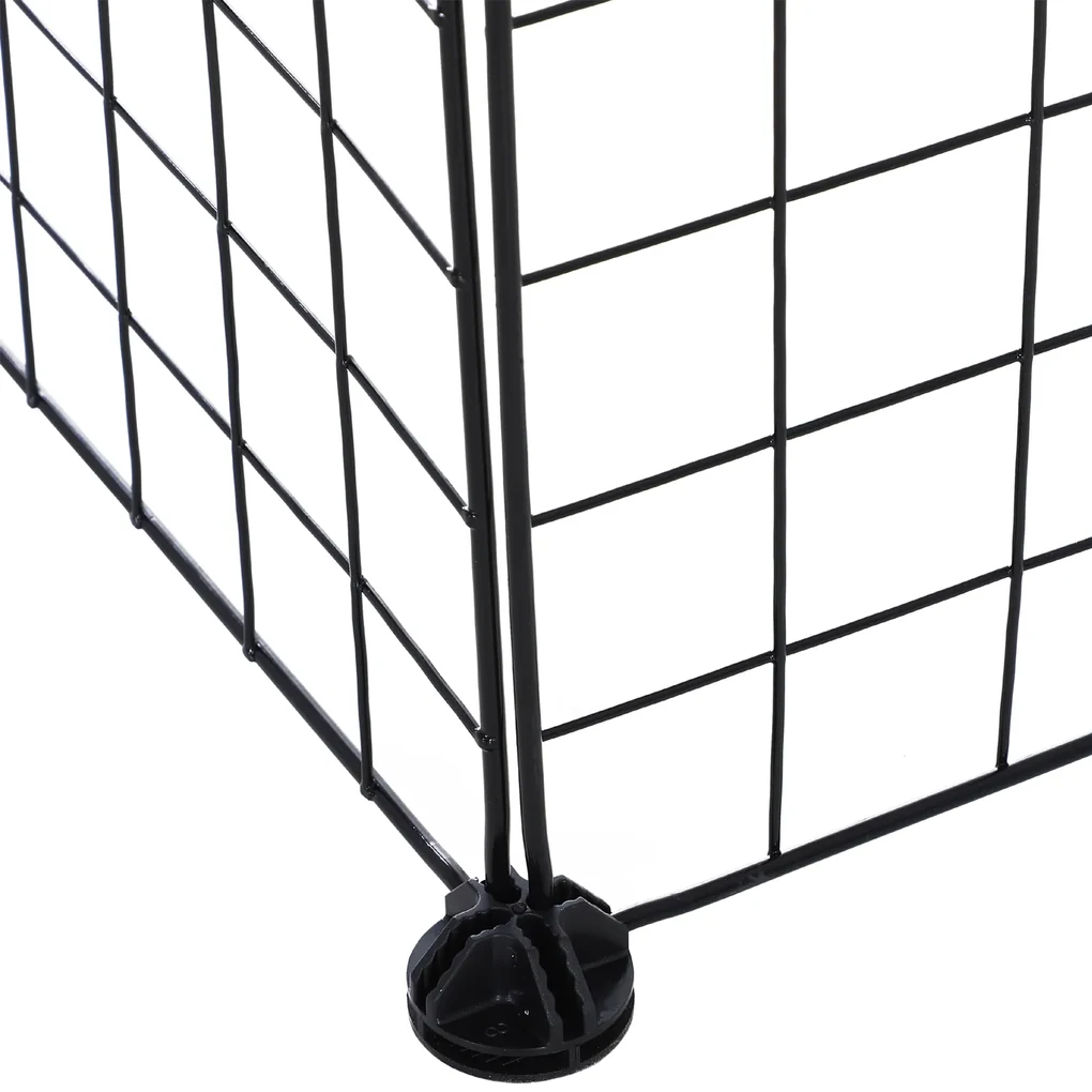 PawHut Țarc din Metal pentru Animale Mici de Companie cu 36 de Panouri Metalice și Ușă, 146x73x73 cm, Negru | Aosom Romania