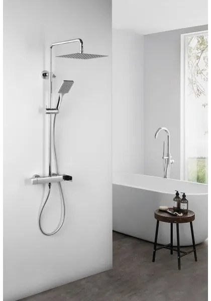 Sapho - Set de duș CUBEMIX cu baterie, crom lucios