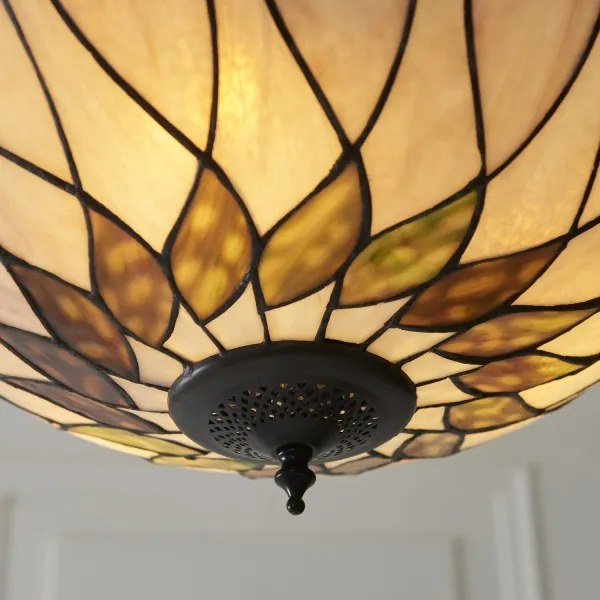 Endon 111872 - Lustru suspendat pe lanț Tiffany HUTCHINSON, 3 x E27 (max. 60 W), 230 V, diam. 50 cm