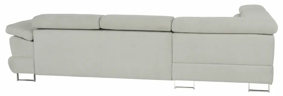 Colţar, material textil gri deschis, model stânga, BUTON P