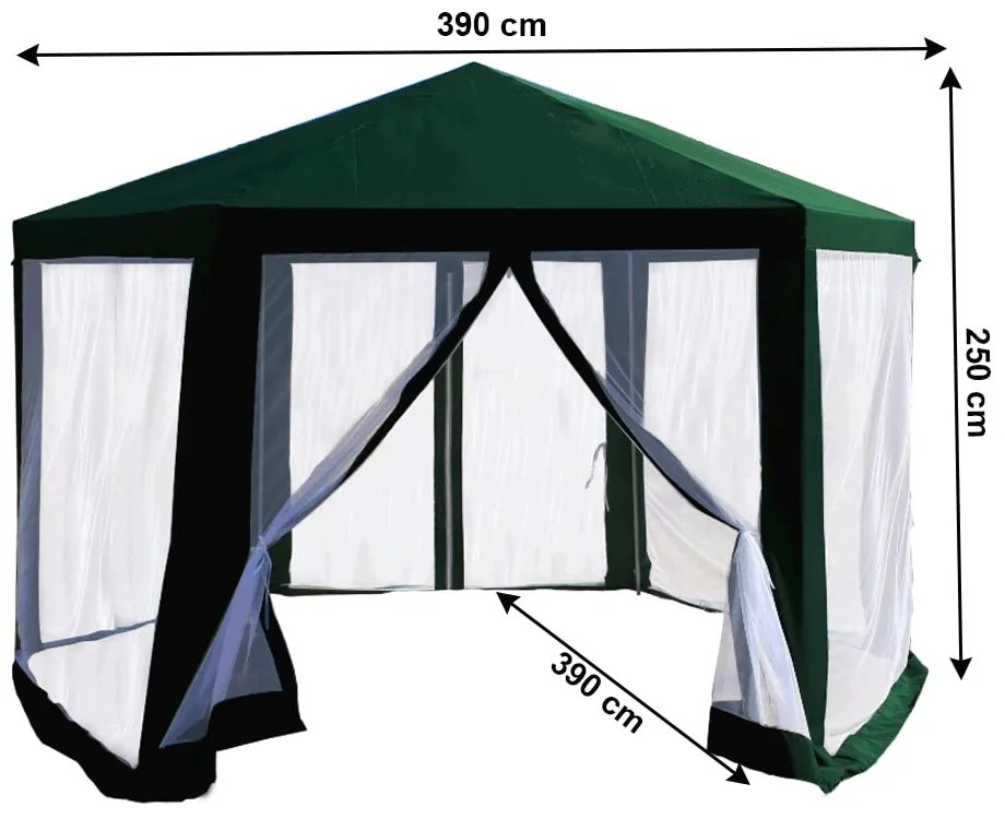 Foișor cort Rhoda (verde + alb). Promo -49%. 1034236