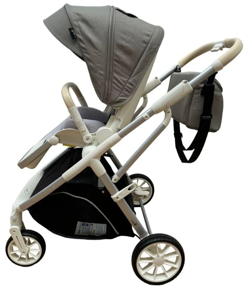 Carucior 2 in 1 pentru copii Usor si Compact - Pliabil, Sistem de absorbtie a socurilor, Scaun Reversibil - Verde - CPC-58-verde