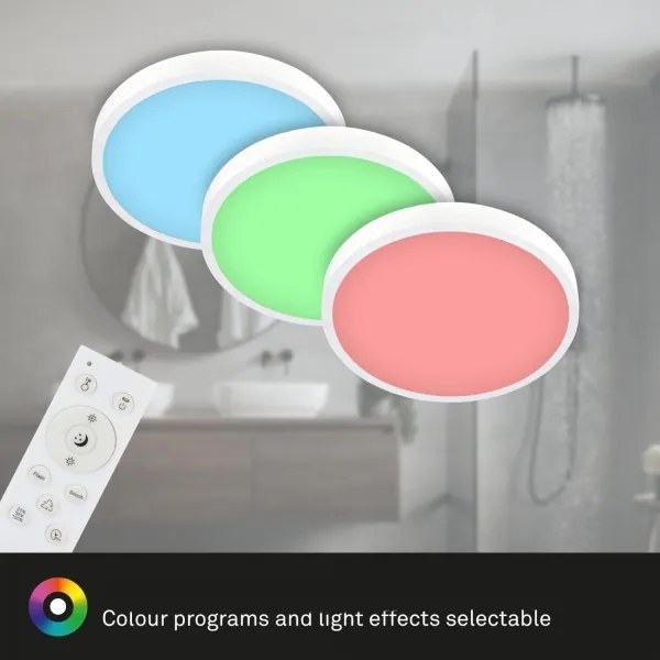 Plafonieră LED RGBW dimabilă Briloner 3709-016 LED/22W/230V alb + telecomandă