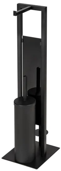 WENKO 25400100 - Perie WC RIVALTA 18x70 cm neagră