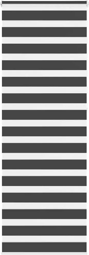 vidaXL Jaluzea tip zebra neagră lățime țesătură 85,9 cm poliester
