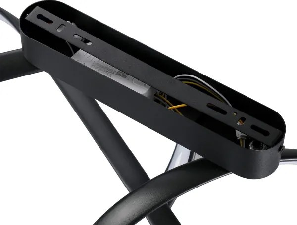 Brilagi-LED Lustră aplicată dimmabilă TWISTER LED/60W/230V 3000-6000K neagră + telecomandă