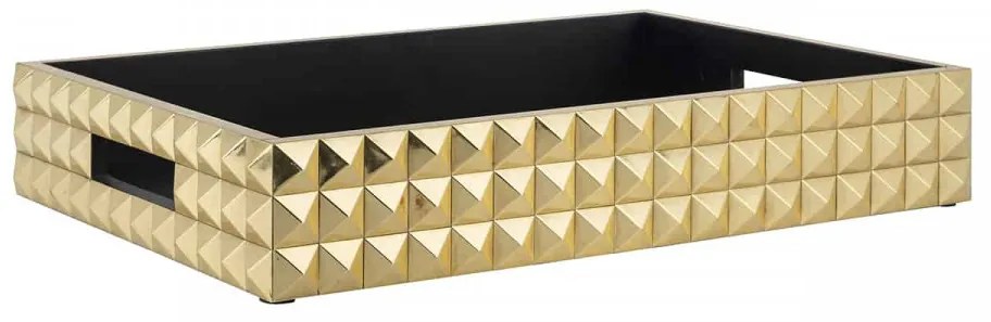 Tava patrata pentru servire carrell, gold, 8x48x32.5 cm