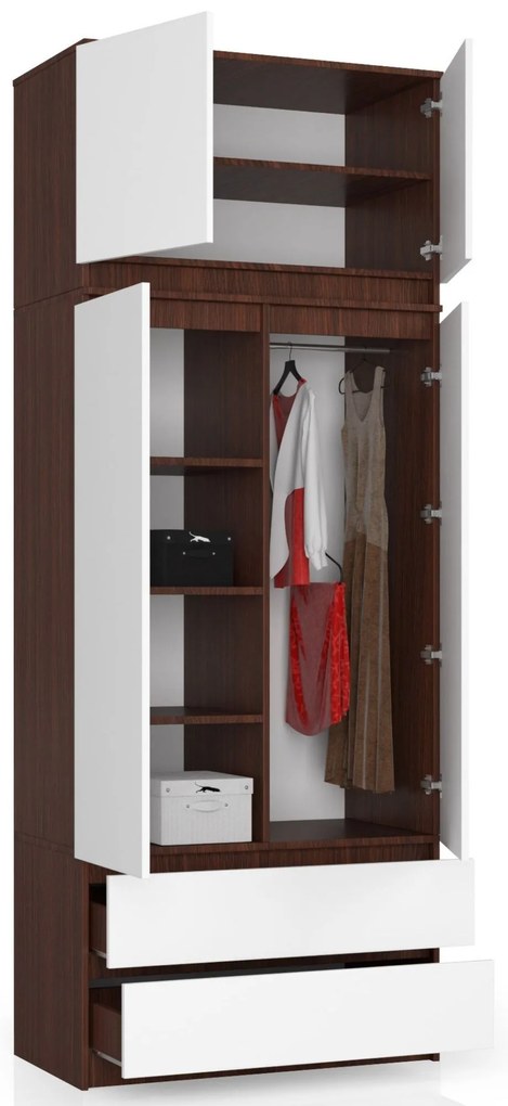 Suprastructură pentru dulap Sashka  (wenge + Alb). 1069952