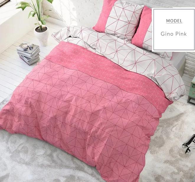 Lenjerie de pat modernă și de calitate în culoarea roz-gri 140 x 200 cm 140x200