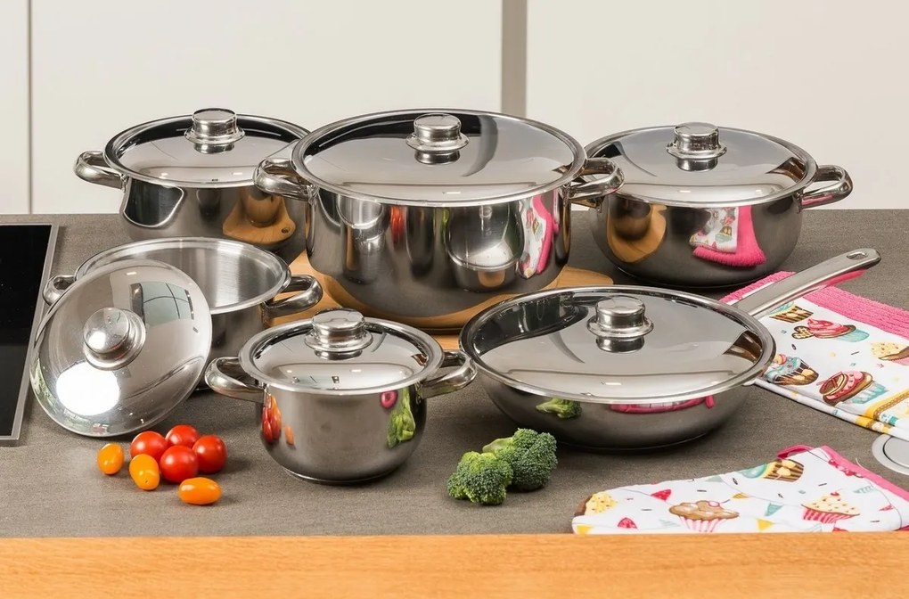 Set de oale de 12 piese 4Home Destiny, capace dinoțel inoxidabil