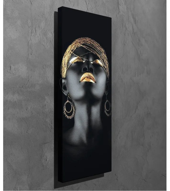 Tablou decorativ Wallxpert 265VGA1477, 30x80 cm, Negru