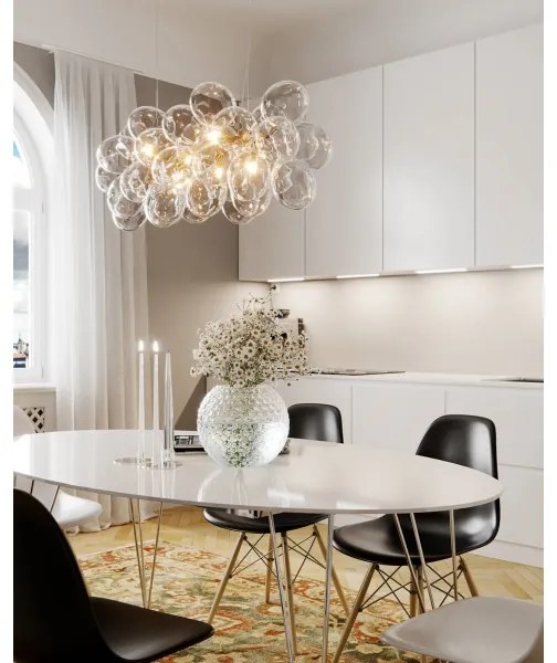 ByRydens 4200880-6509 - Lustră suspendată pe cablu GROSS BAR 8xG9/4W/230V transparentă