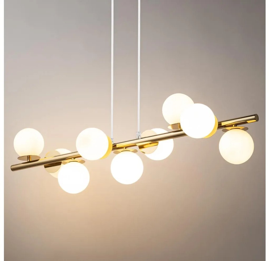 Lustră pe cablu AVOLA 9xG9/12W/230V auriu