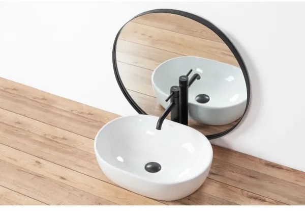 REA-U0416 - Lavoar pentru blat AMELIA 34,5 x 48 cm ceramică/alb lucios