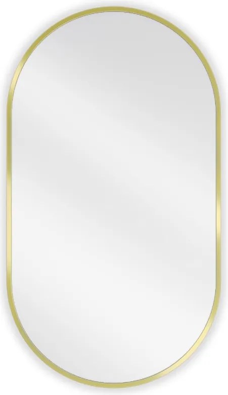 Mexen Loft oglindă ovală de baie 80 x 45 cm, cadru auriu - 9851-080-045-000-50