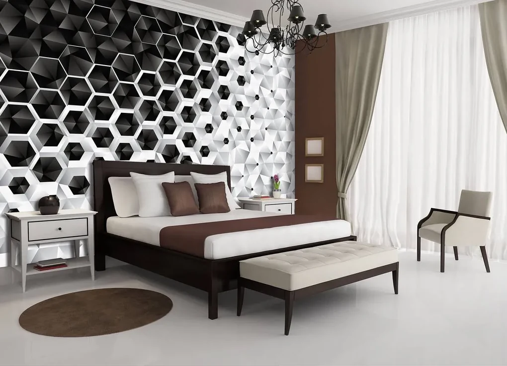 Fototapet - 3D hexagon (152,5x104 cm), în 8 de alte dimensiuni noi