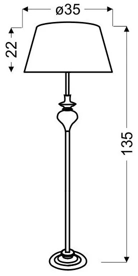Lampadar GILLENIA 1xE27/60W/230V argintiu
