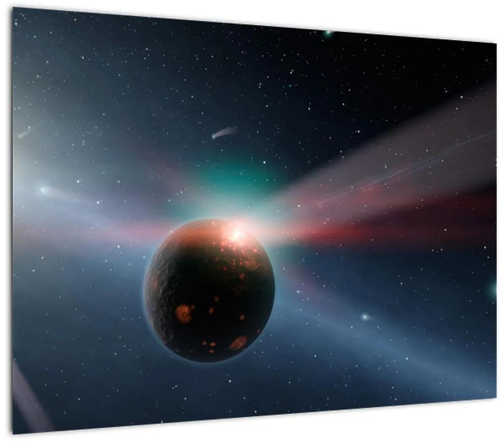 Tablou cu planetă mică (70x50 cm), în 40 de alte dimensiuni noi