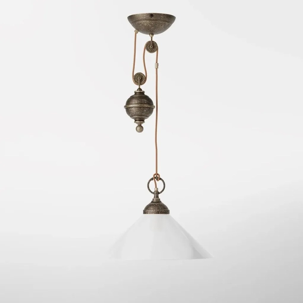 Lustra stil clasic italian din alama cu scripete Fiordo