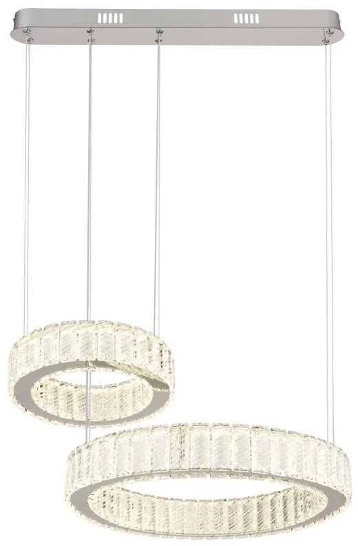Lustra suspendata cu telecomanda design modern Mucky crom 50cm
